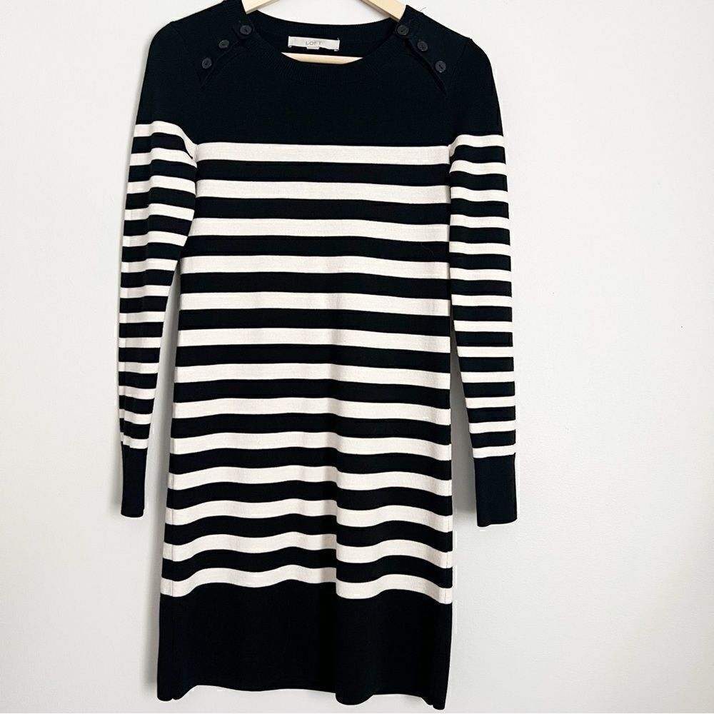 Loft striped sweater dress